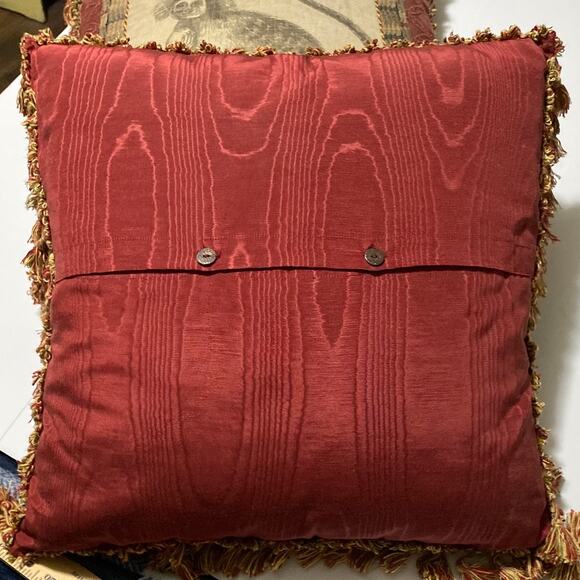 Neiman Marcus Tapestry Pillows Set Exotic Jungle Safari Tassel Trim Sweet Dreams - Picture 3 of 12